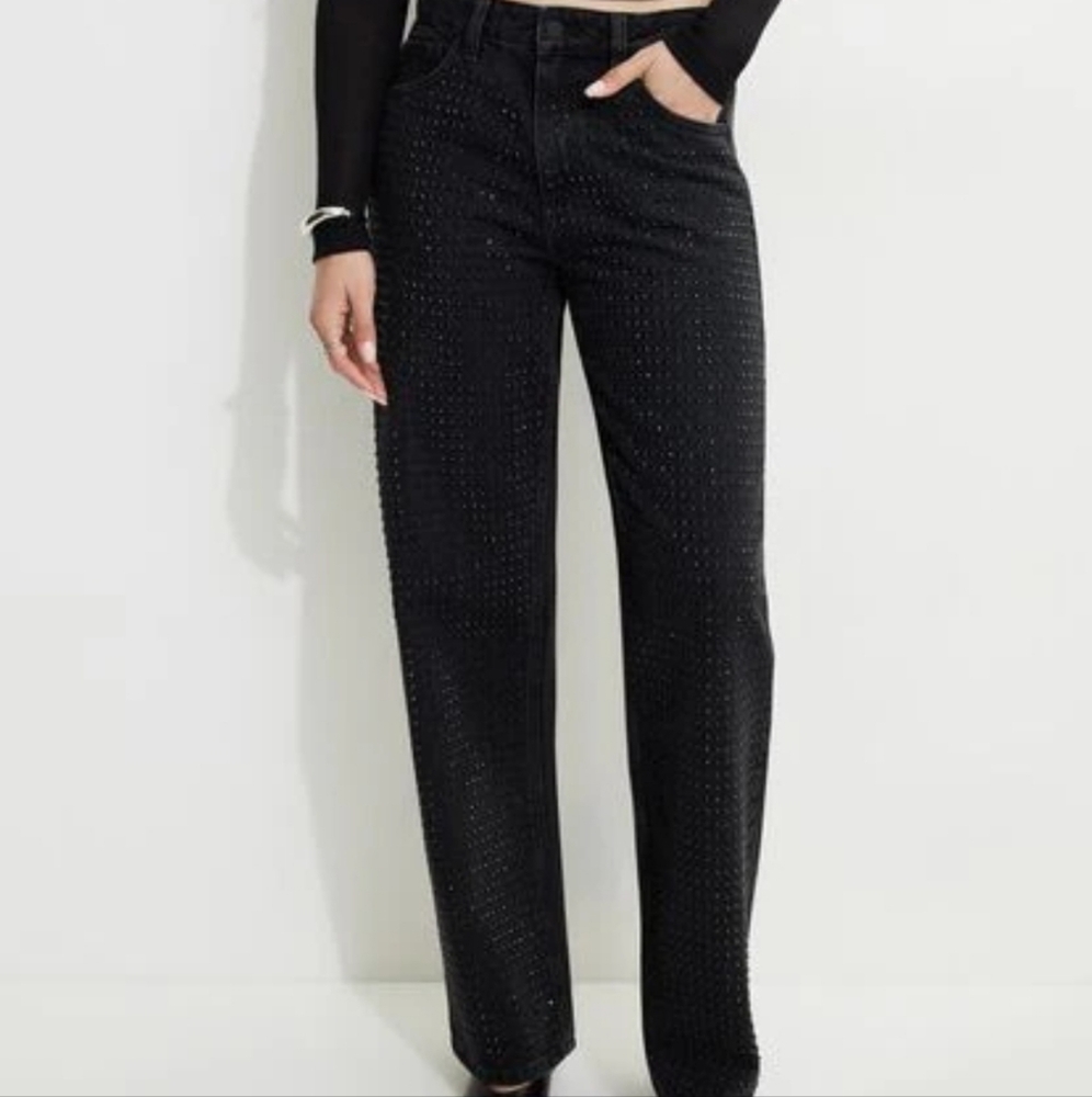 Dynamite Studded Black Denim